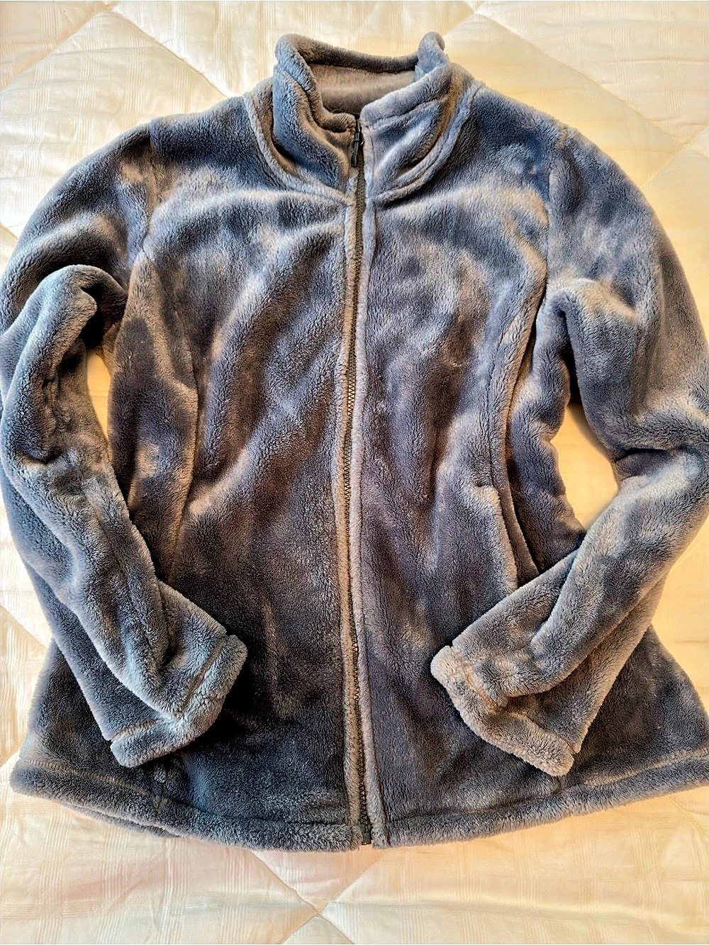 32 Degrees Women's Plush Faux Fur Full-Zip Jacket Size Medium